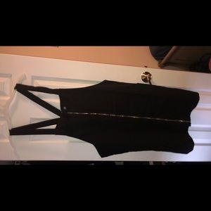 Black zip up denim overall dress plus size